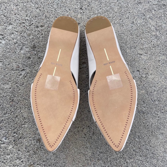 Dolce Vita Ivory Criss Cross Leather Mules - Picture 11 of 12